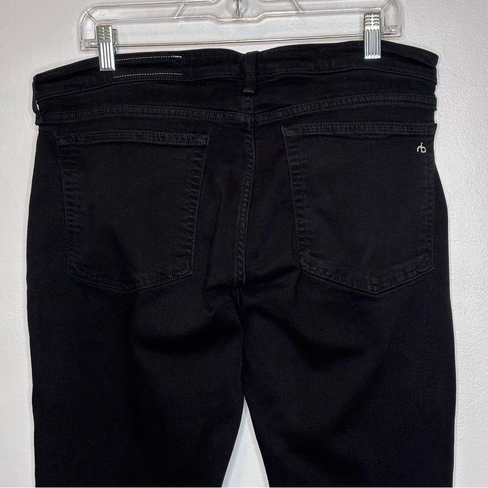 Rag & Bone Women’s Dre Low Rise Boyfriend No Fade Black 5 Pocket Jeans Size 32 - Picture 7 of 11